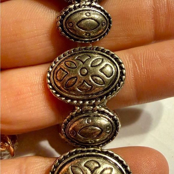 Boho Southwestern Vintage Bracelet With Detailed Medallions - Picture 2 of 5